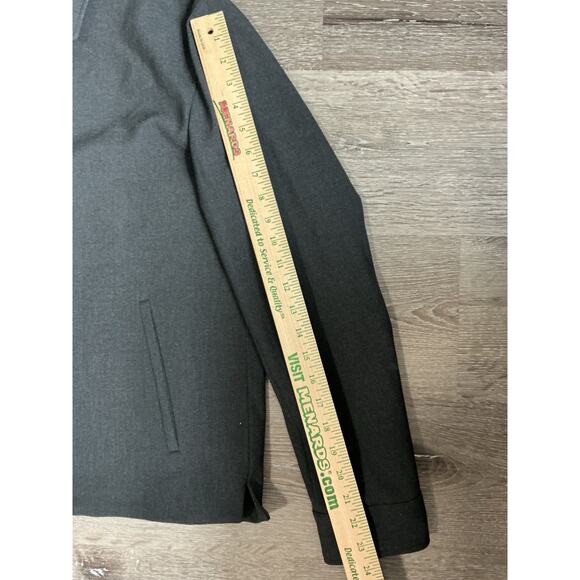 ZARA 4 Way Stretch Black Snap Front Lightweight Blazer Shirt Jacket Large - Picture 6 of 9